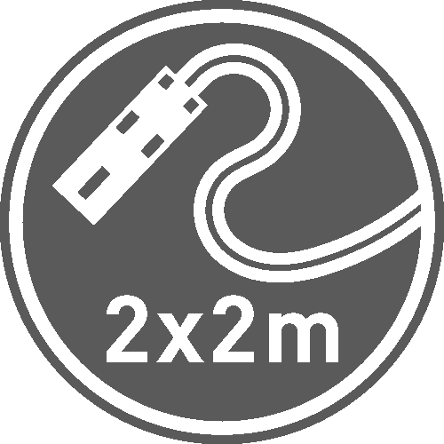 Дължина на кабела с конектор [m]: 2x2